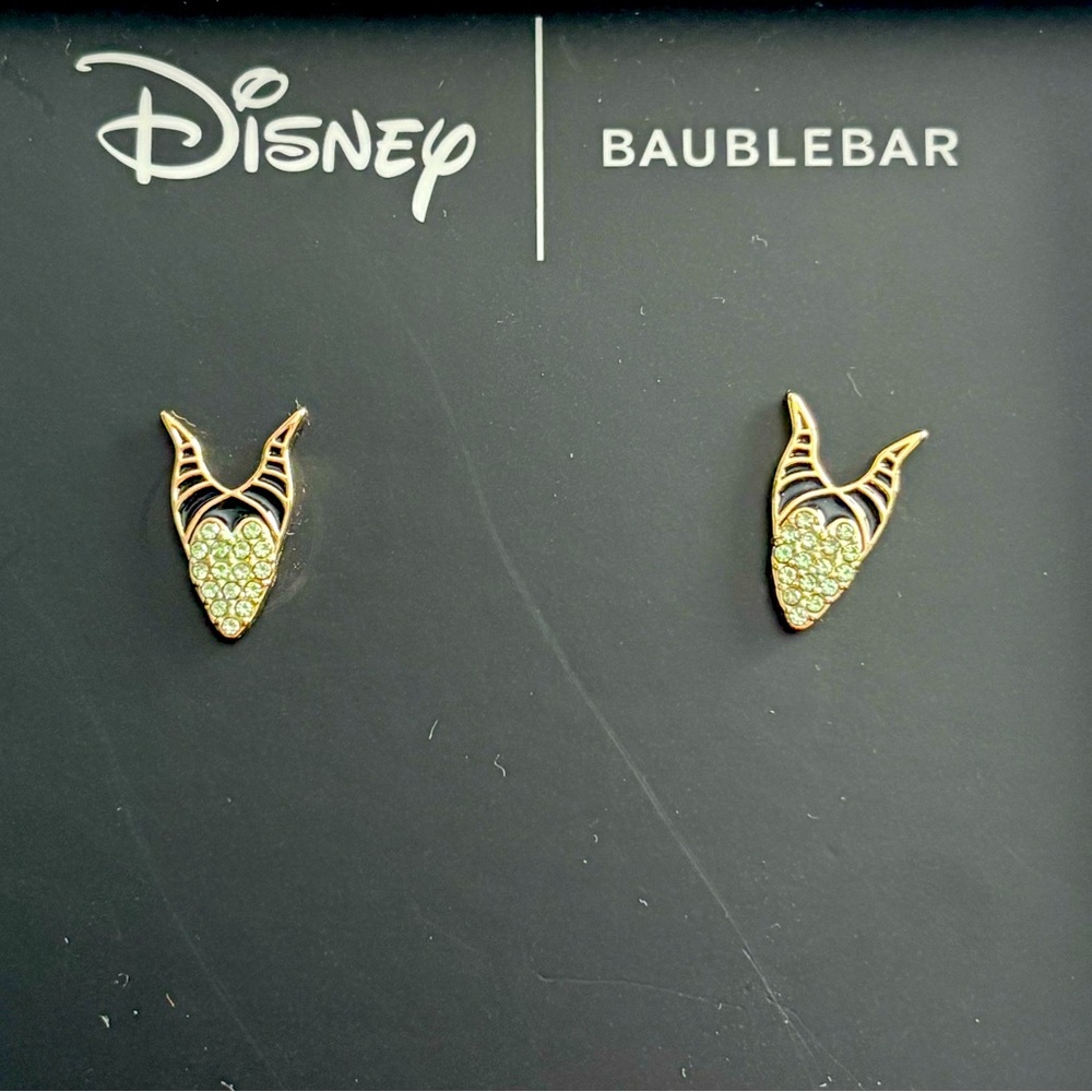 NIB BaubleBar Disney Villains Maleficent stud Earrings